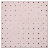 Blush roze en zwarte Mini Polka Dot Pattern Stof (Swatch)
