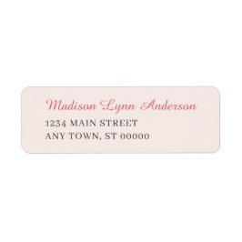 Blush roze etiket