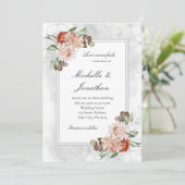 Blush Roze Eucalyptus Bloemen Christelijk Bruiloft Kaart (Staand voorkant)