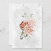 Blush Roze Eucalyptus Bloemen Christelijk Bruiloft Kaart (Achterkant)