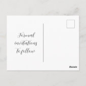 Blush Roze Fancy kalligrafie Hartelijk opslaan Dat Briefkaart (Achterkant)