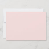 Blush roze faux gouden baby shower dank u bedankkaart (Achterkant)