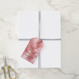 Blush Roze Faux Leder & Bont Cadeaulabel