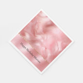 Blush Roze Faux Leder & Bont Servet (Hoek)