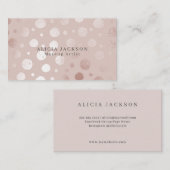 Blush Roze Faux Roos Goud Elegante Make-up Artiest Visitekaartje (Voorkant / Achterkant)