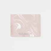 Blush Roze Faux Roos Gouden Glam Make-up Artiest Post-it® Notes (Voorkant)