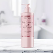 Blush roze & faux roze folie cosmetica flesetiket sparkling wijnetiket