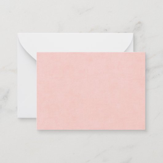 Blush Roze Feminine Persoonlijke naam Notitiekaartje (Achterkant)