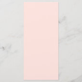 Blush roze fijne kalligrafie legant bruilding menu (Achterkant)