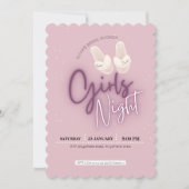 Blush roze, film nacht vrijgezellenfeest kaart (Voorkant)