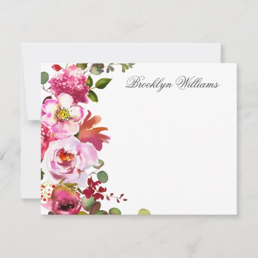 Blush Roze flacon - Aangepaste Kaart notitie (Voorkant)