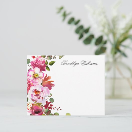 Blush Roze flacon - Aangepaste Kaart notitie (Staand voorkant)