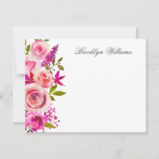 Blush Roze flacon - Aangepaste Kaart notitie (Voorkant)