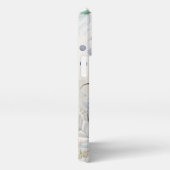 Blush Roze flacon Monogram naam iPhone Hoesje (Rechterkant)