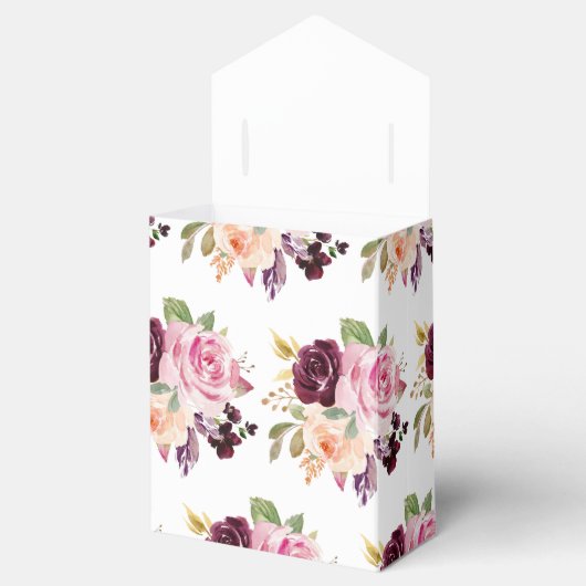 Blush roze flessen Moderne botanische bruiloft Bedankdoosjes (Geopend)