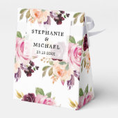 Blush roze flessen Moderne botanische bruiloft Bedankdoosjes (Achterkant)