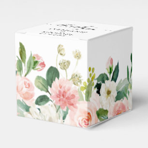 Blush roze flessen Moderne botanische bruiloft Bedankdoosjes