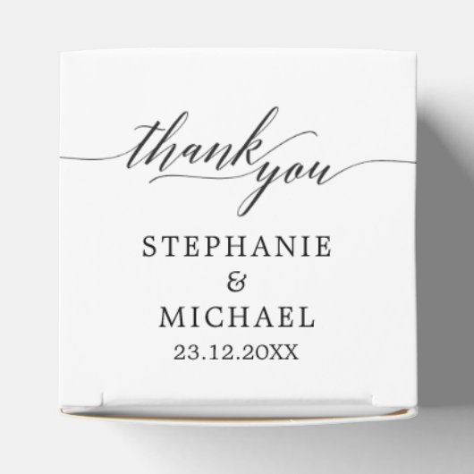 Blush roze flessen Moderne botanische bruiloft Bedankdoosjes (Bovenkant)