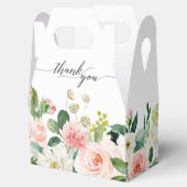 Blush roze flessen Moderne botanische bruiloft Bedankdoosjes (Geopend)