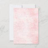 Blush roze flessen Moderne botanische bruiloft RSVP Kaartje (Achterkant)