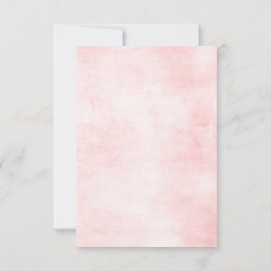 Blush roze flessen Moderne botanische bruiloft RSVP Kaartje (Achterkant)