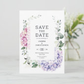 Blush roze flessen Moderne botanische bruiloft Save The Date (Staand voorkant)
