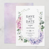 Blush roze flessen Moderne botanische bruiloft Save The Date (Voorkant / Achterkant)