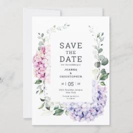 Blush roze flessen Moderne botanische bruiloft Save The Date