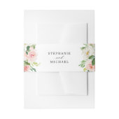 Blush roze flessen Moderne botanische bruiloft Uitnodigingen Wikkel (Voorkant Voorbeeld)