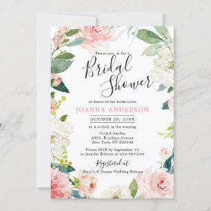 Blush roze flessen Moderne botanische Vrijgezellen Kaart