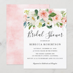 Blush roze flessen Moderne botanische Vrijgezellen Kaart