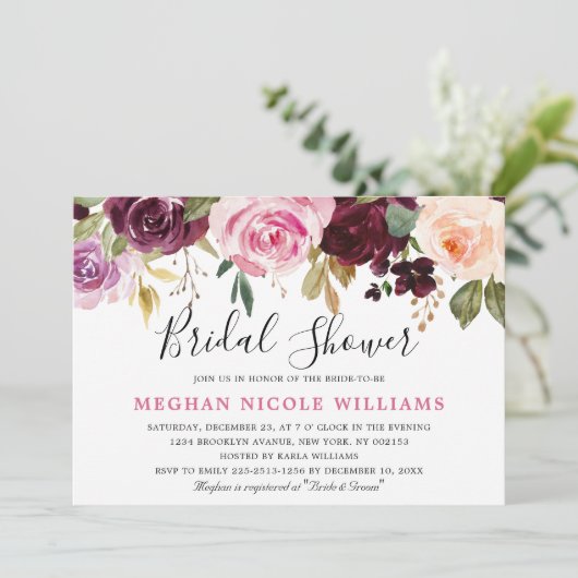 Blush roze flessen Moderne botanische Vrijgezellen Kaart (Staand voorkant)