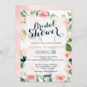 Blush roze flessen Moderne botanische Vrijgezellen Kaart (Voorkant / Achterkant)