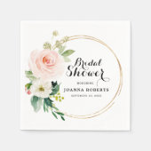 Blush roze flessen Moderne botanische Vrijgezellen Servet (Voorkant)