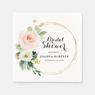 Blush roze flessen Moderne botanische Vrijgezellen Servet