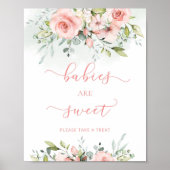 Blush roze flora baby's zijn zoet poster (Voorkant)