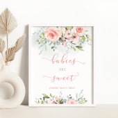 Blush roze flora baby's zijn zoet poster