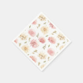 Blush roze floral baby in bloei papieren servetten (Hoek)