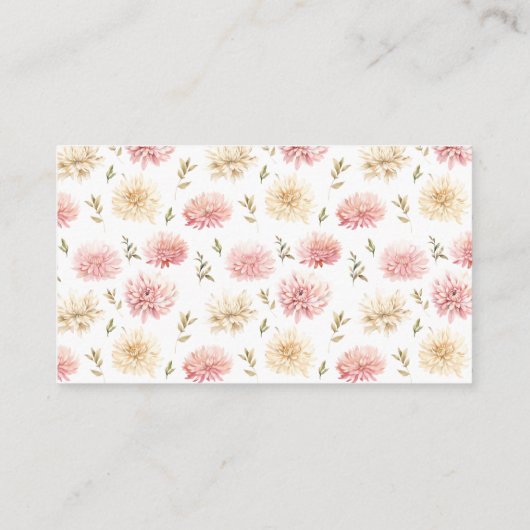 Blush roze floral baby shower luier loterijkaarten informatiekaartje (Achterkant)