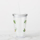 Blush roze floral Bedankt voor je leraar cadeau Acryl Drinkbeker (Links)