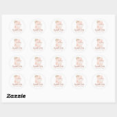 Blush roze Floral Cake Mixer Bakery Catering Clas Ronde Sticker (Vel)