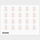 Blush Roze Floral Cake Mixer Bakery Catering Ronde Sticker (Vel)