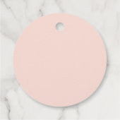 Blush roze floral cute baby olifant bedankjes labels (Achterkant)
