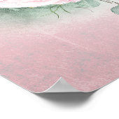 Blush roze Floral Geometric Weddenschap Welkomstte Poster (Hoek)