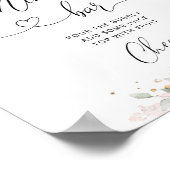 Blush roze floral Mimosa bar Poster (Hoek)