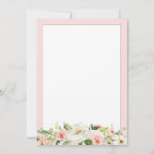 Blush roze Floral Quinceanera Celebration Kaart (Achterkant)