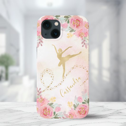 Blush roze | Floral Rozen Elegant Ballerina Dancer Case-Mate iPhone Case