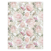 Blush Roze Floral Tafelkleed (Voorkant)
