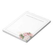 Blush Roze  Floral uit bureau van Notitieblok (Linkerzijde)