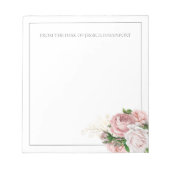 Blush Roze  Floral uit bureau van Notitieblok (Voorkant)